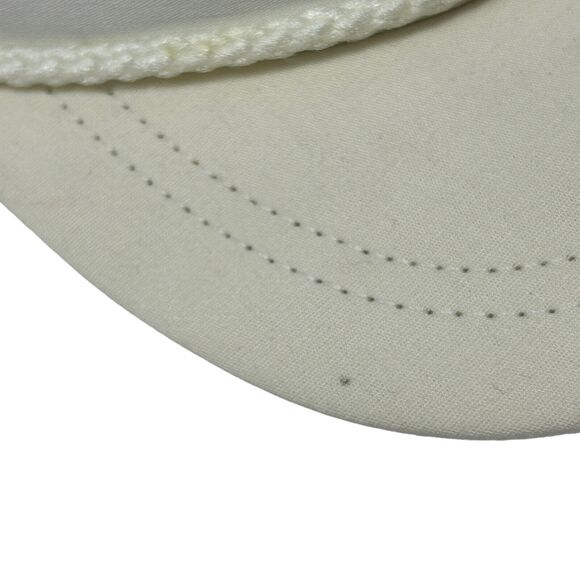 Vintage DDP 110 Baseball Cap Hat 80s Made In USA Rope Roping Cord Snapback White - Picture 6 of 11